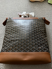 Goyard Goyardine Large Tote Bag Black/Brown L...