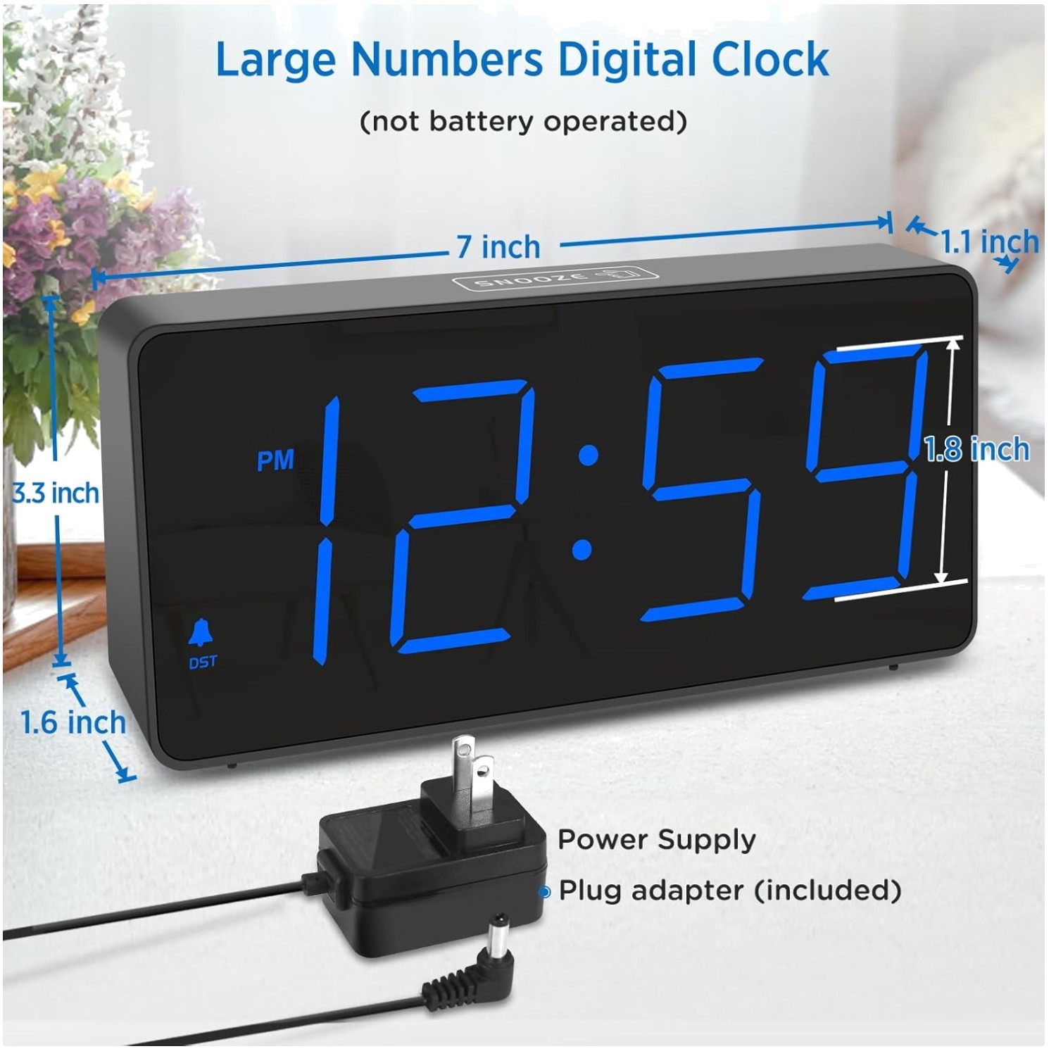 For Seniors With Usb Charger, Blue