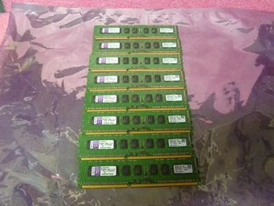 LOT OF 8 Kingston 4GB PC3-10600 DDR3 ECC Registered Server Memory KTH-PL313/4G