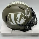 Joe Burrow Signed Cin Bengals Salute to Service Mini Helmet Fanatics COA