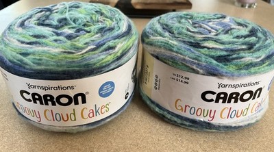 CARON Groovy Cloud Cakes,  MINTY MARVEL, 8 oz. 720 Yards each, Qty  2 NEW