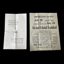 1914 Grand Island Gambol Broadside & Program Siasconset Casino Nantucket MA Rare