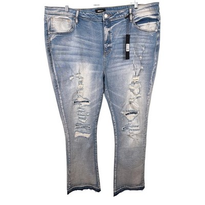 NovaMen Denim Jeans Men Size 42 Undercover Slim Stacked Flare Distressed MidRise