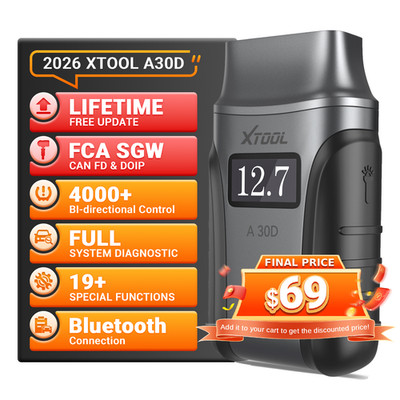 2026 XTOOL A30D V2.0 Bidirectional OBD2 Scanner All System Diagnostic Scan Tool