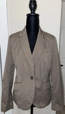 Women's Single-Button Blazer with Notch Lapel Designed by Attention Tan Size 4
