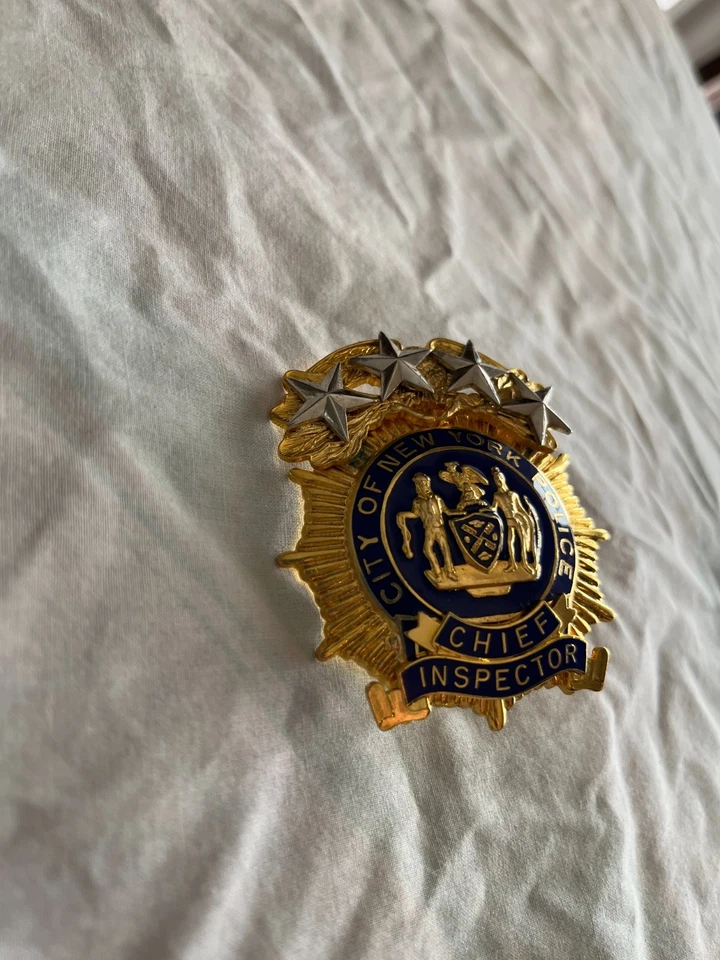 Insignia de inspector jefe de la policía de Nueva York obsoleta de Nueva York G2U de colección Foto 3 de 4