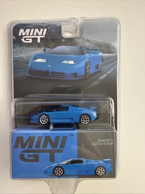 Mini GT Bugatti EB110 Super Sport Blue Bugatti #890