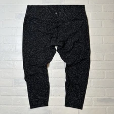 Lululemon Womens Black Camouflage High Waist Activewear Legging Pants Size 20