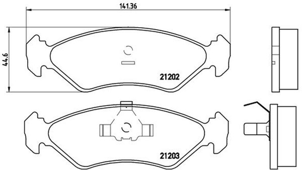 Bremsbelagsatz Scheibenbremse Prime Brembo P 24 028 FüR Ford Courier-image