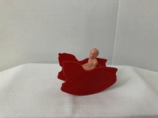 VINTAGE ALLIED DOLLHOUSE FURNITURE ROCKING HORSE with MARX Figure 1940’s