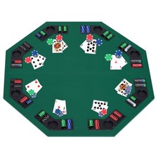 1.2m / 48" Folding Poker Table Top 8 Players Blackjack Tables Casino Chip Trays