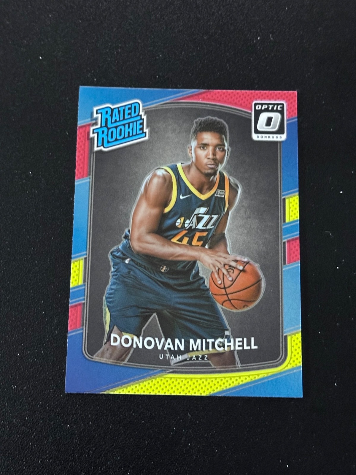 2017-18 Donruss Optic Red & Yellow #188 Donovan Mitchell Jazz RC Rated Rookie