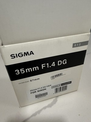 Sigma 35mm f/1.4 DG Camera Lens for Nikon F Mount, 67mm Front Filter Size