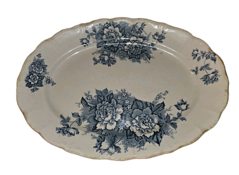 Pottery England, Antique Hollinshead & Kirkham Oval Platter