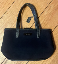 Coach Black Zip Top Handle Satchel Handbag w/ Logo Hang Tag, Lined