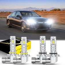 2026NEW 9005+9006 LED Combo Headlights Bulbs High/Low Beam Kit For Honda Accord