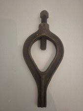 Halblünette / Nachlaufstütze für Drehbank, Gusseisen, alt, Maße siehe Fotos.