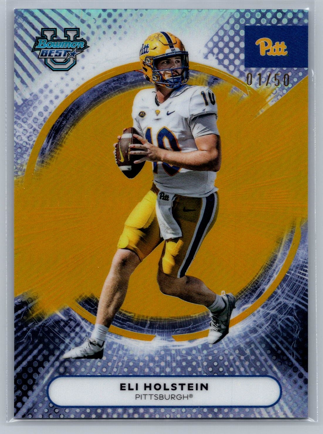 Eli Holstein 2025 Bowman University Best Gold /50 #83