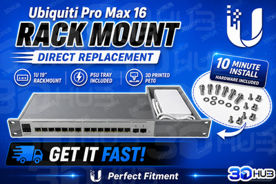 Ubiquiti Pro Max 16 Rack Mount | UniFi USW-Pro-Max-16 PoE | 1U 19  PSU Tray