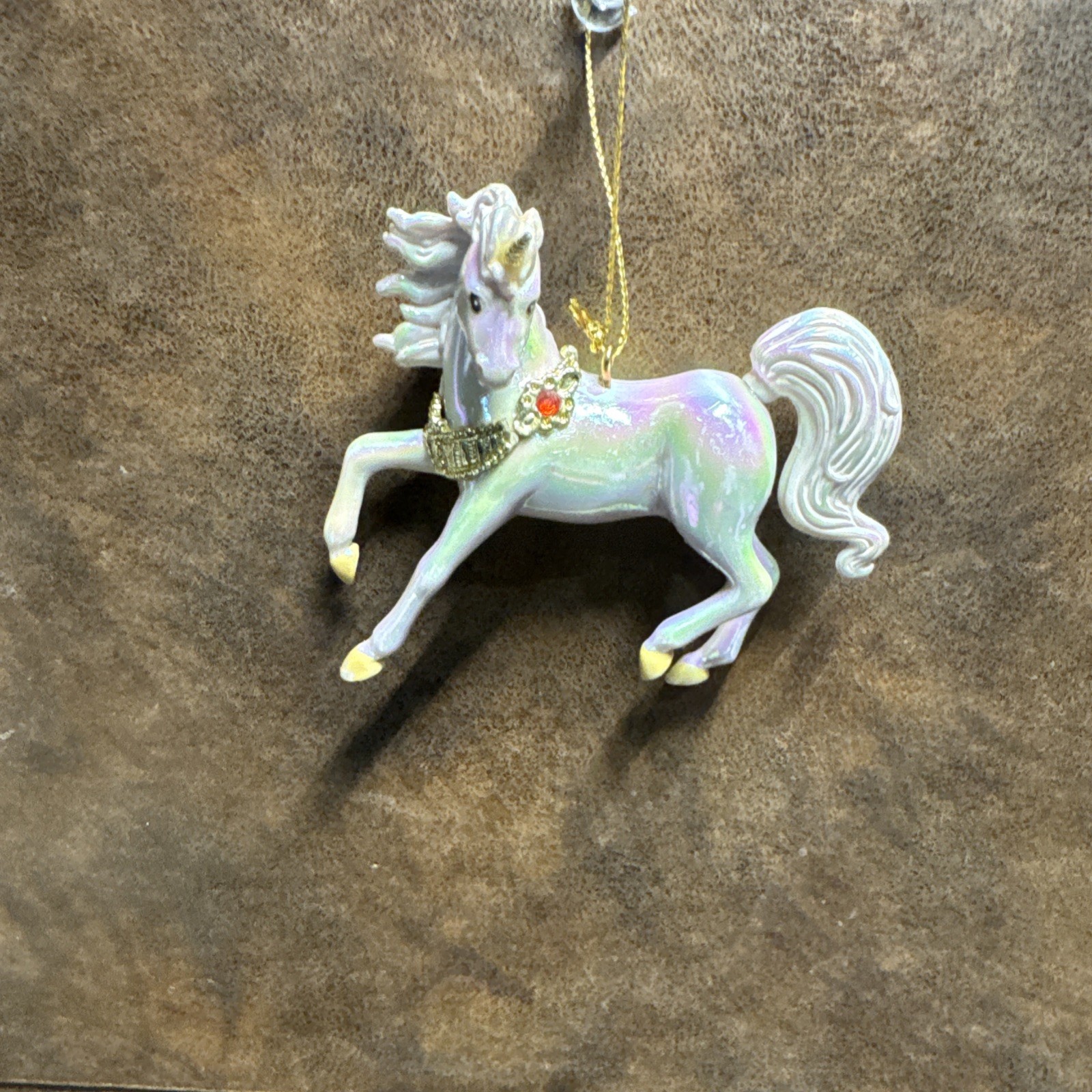 American Greetings Forget Me Not Holiday Fantasy Unicorn Ornament 1990'S