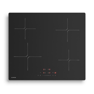 PowerGlide Induktionskochfeld | Kratzfeste Oberfläche | 4 Zonen 7400 W 60cm matt