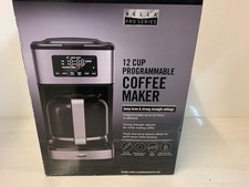 Bella Pro Series Cafetera Programable 12 Tazas Acero Inoxidable, Modelo 90194