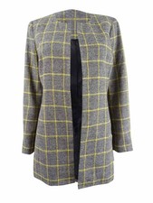 Kasper Women's Open-Front Plaid Jacket