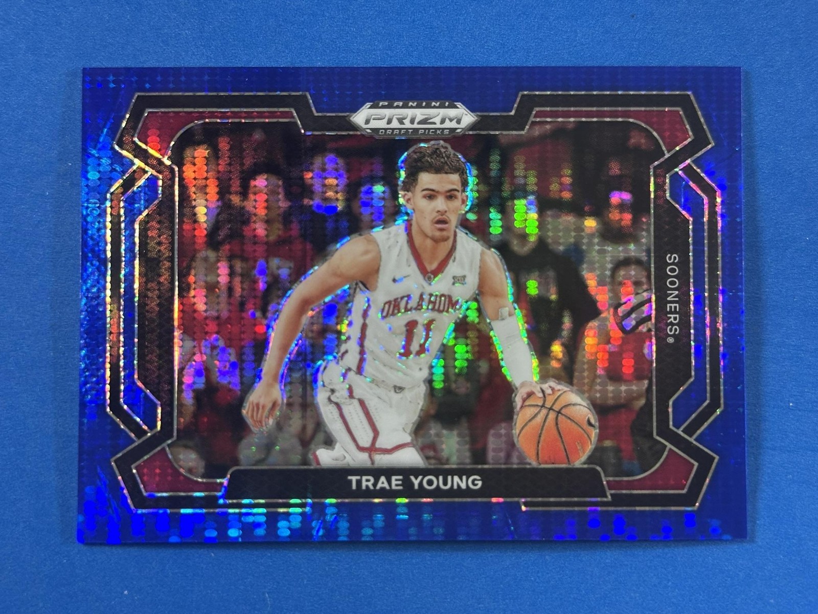 2024 Prizm Draft Picks Blue Pulsar Variation #49b Trae Young Sooners /99