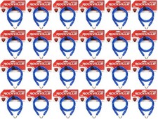 24 Rockville RCTR106BL Blue 6' 1/4'' TRS to 1/4'' TRS Cable 100 Copper