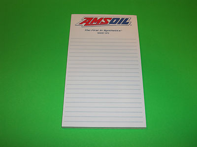 AMSOIL MOTOCROSS ATV QUAD CAR TRUCK SYNTHETICS RACING PRODUCTS 7'' X 4'' NOTE PAD