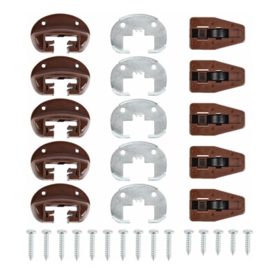 5 Sets Drawer Guide Kit Metal Back Plate Stop Roller for Rite-Trak II #168 C300