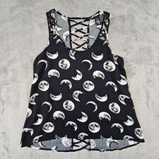 Hot Topic Moon Phases Tank Top Lace-up Back Grunge Witchy Aesthetic Size Small Hot Topic Moon Phases Tank Top Lace-up Back Grunge Witchy Aesthetic Size Small