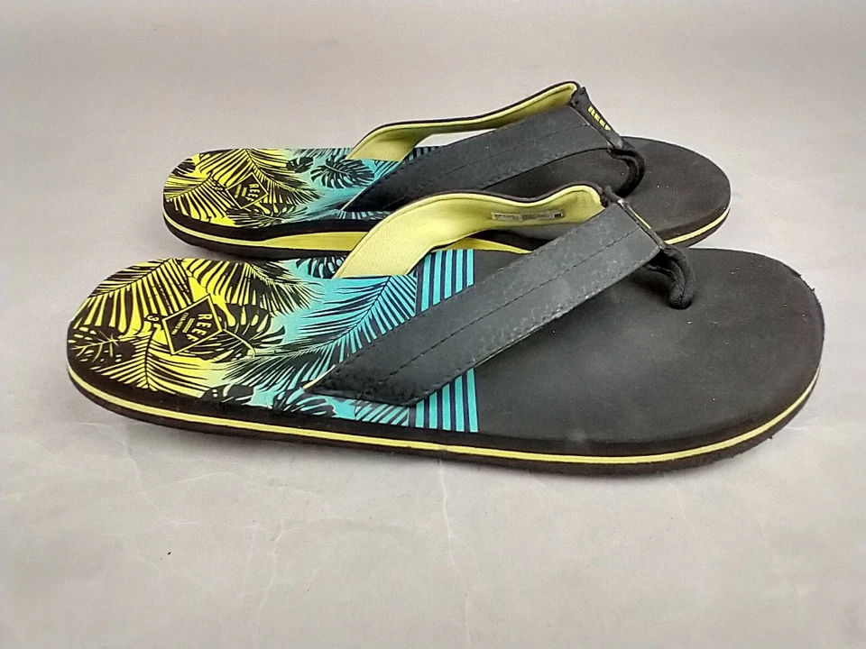 Chanclas Reef Niños Piscina Playa Tanga Sandalias Azul Agua Verde 3 EE. UU. Foto 2 de 4