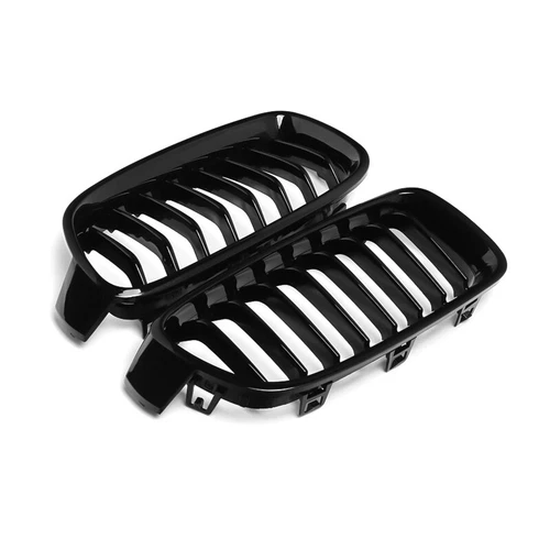 For BMW 3 Series F30 F31 F35 2012-18 ABS Gloss Black Front Bumper Kidney Grilles - Picture 11 of 16