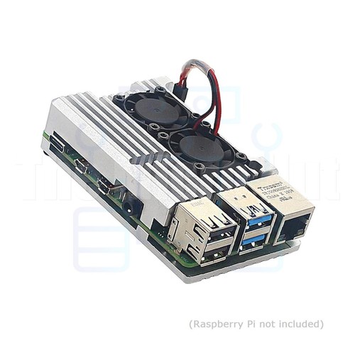 Case for Pi 4 Heatsink Aluminium Dual Cooling Fan for Raspberry 4B Model B - Afbeelding 14 van 15
