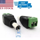 2pc 5.5x2.5mm 2.5mm CCTV DC Power Male Plug Free Solder Terminal Screw Connector