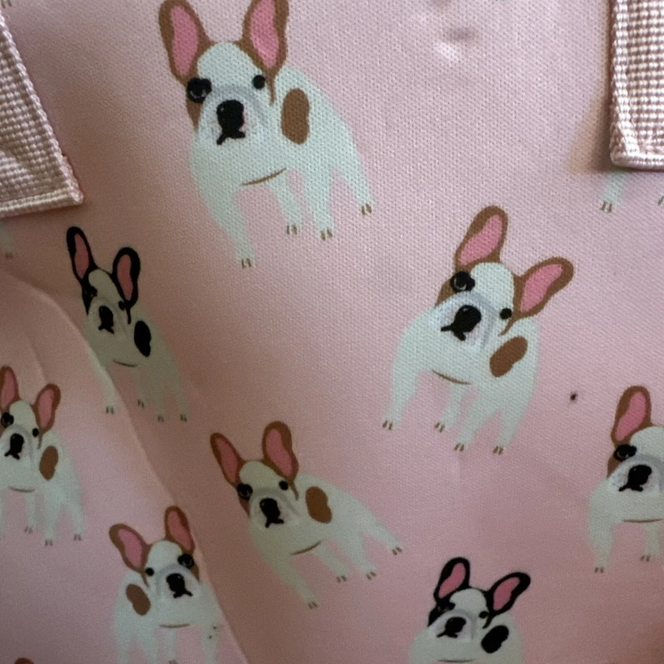 Bolso de almuerzo de neopreno Bulldog francés rosa Frenchie M estilo de vida Foto 2 de 4