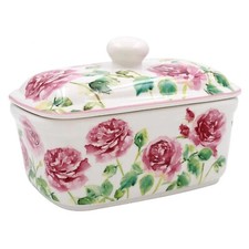 Fine China Butter Dish Holder With Lid Margarine Butter Container Storage Server
