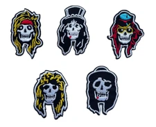 GUNS N ROSES - AXL, SLASH, DUFF, IZZY, ADLER - Embroidered Iron On/Sew-On Patch