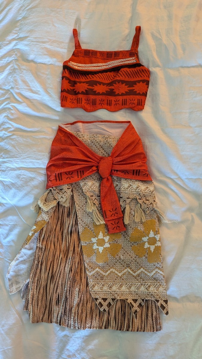 Moana Costume Kids Size 7/8 Disney Store Dress Outfit