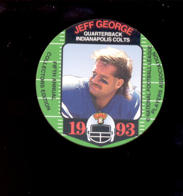1993 King B JEFF GEORGE Indianapolis Colts Rare Disc Card Mint