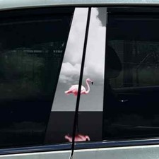 2x Flamingo Anime Auto B S&auml;ulen Zentrum S&auml;ulen Abdeckung Aufkleber