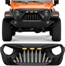 Nilight Front Bumper Grill Cover for 2018-2024 Wrangler JL 2020-24 Gladiator JT