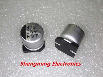500pcs 470uF 25V SMD 10x10 chip Aluminum Electrolytic Capacitor 10*10mm