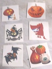 6 Halloween Decorations Temporary Tattoos for Kids Halloween Assorted Treats