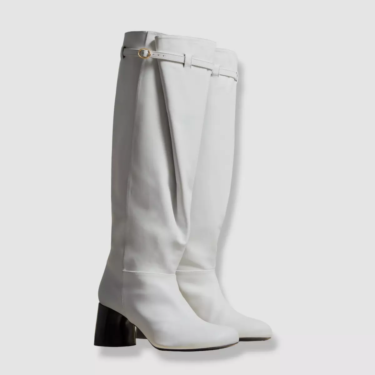 White knee high boots size 6 sale