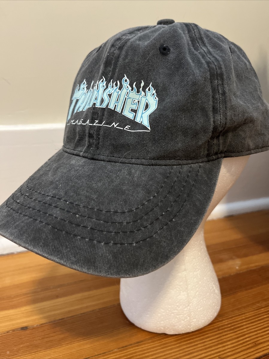 THRASHER Magazine Baseball Cap Hat Cotton One Size Adjustable Grey