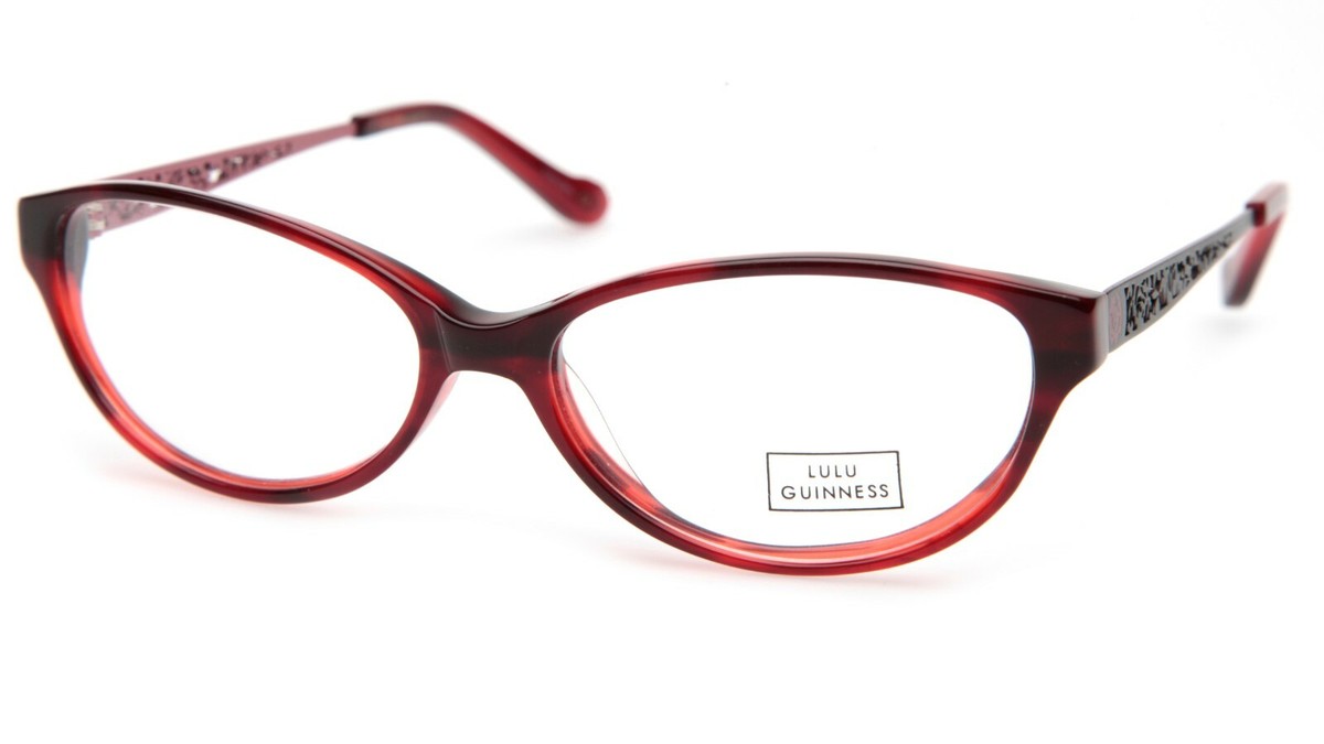 NEW LULU GUINNESS L836 RED EYEGLASSES GLASSES FRAME 52-14 