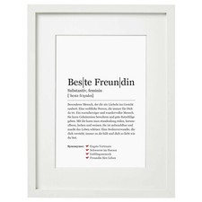 Wandbild Deko Bild Kunstdruck Poster Definition Din A4 Holzrahmen Passepartout