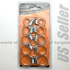 10 Pc Hose Clamp Set Assorted Sizes From 12 To 1 Inch Adjustable Pipe Belt T45 10 Pc Hose Clamp Set Assorted Sizes From 12 To 1 Inch Adjustable Pipe Belt T45